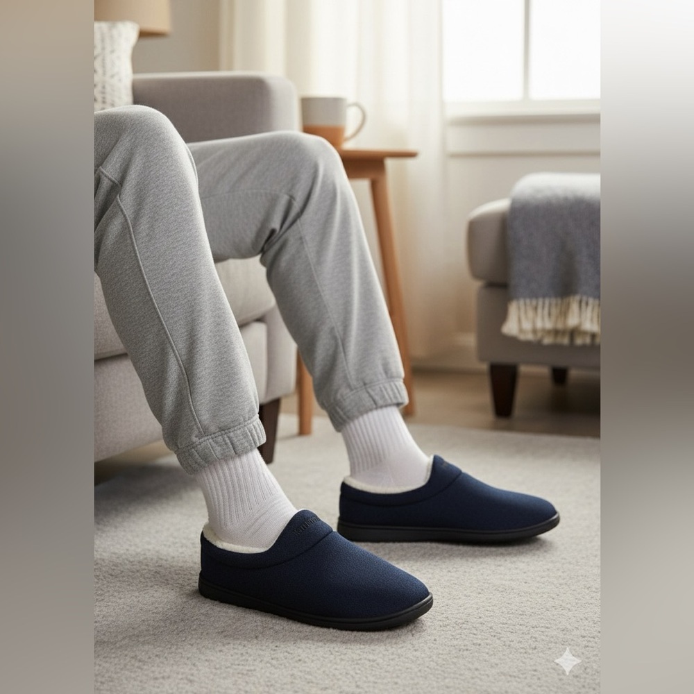 ISOTONER Men’s Gel-Infused  Slippers – Size 11-12